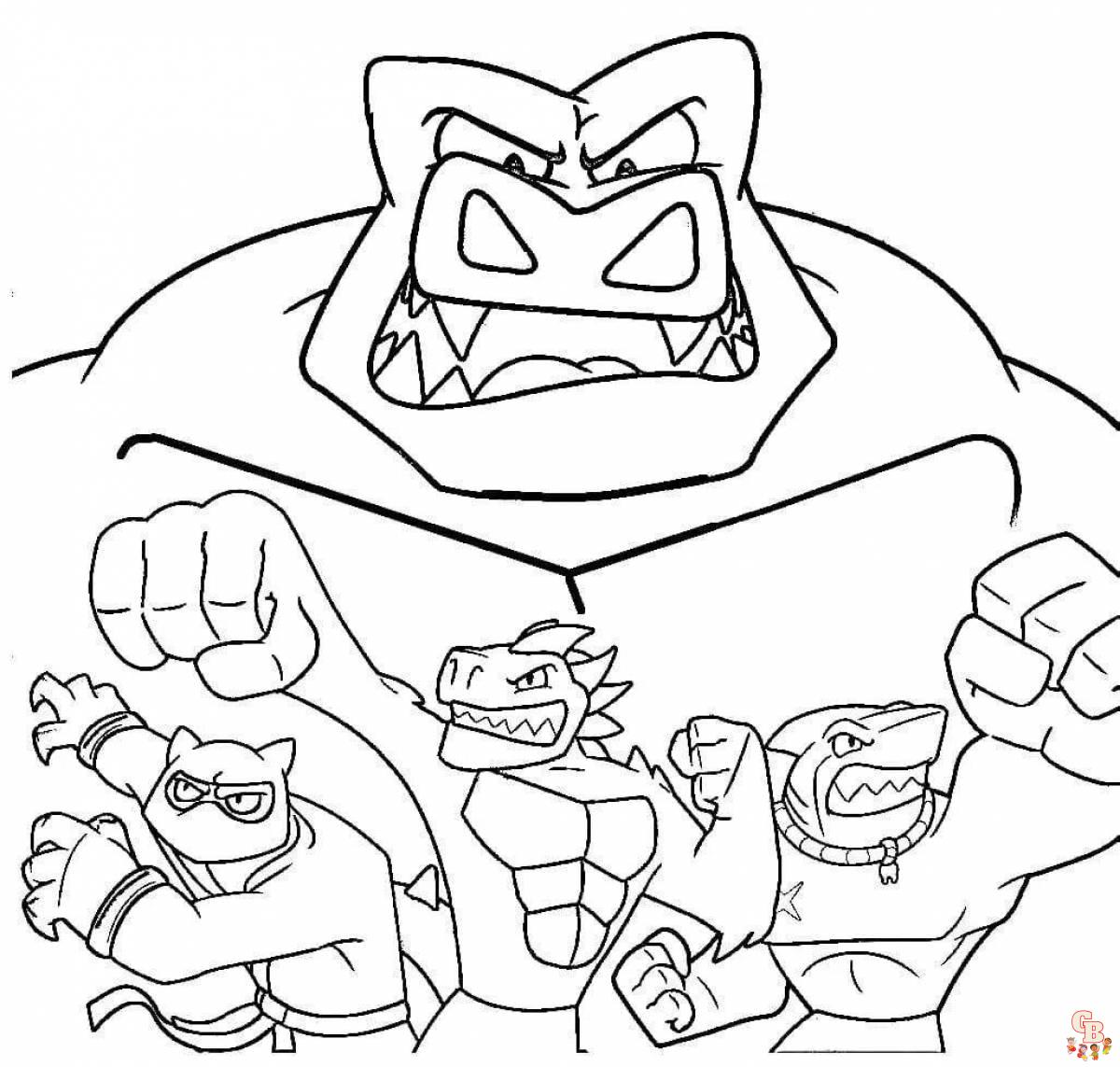 Goo Jit Zu Coloring Pages 1