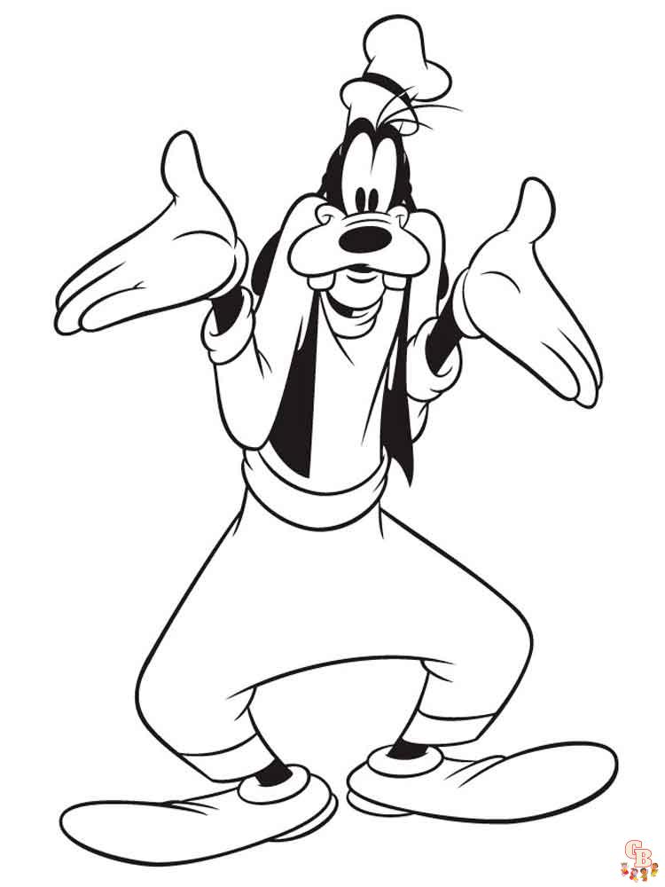 goofy birthday coloring pages