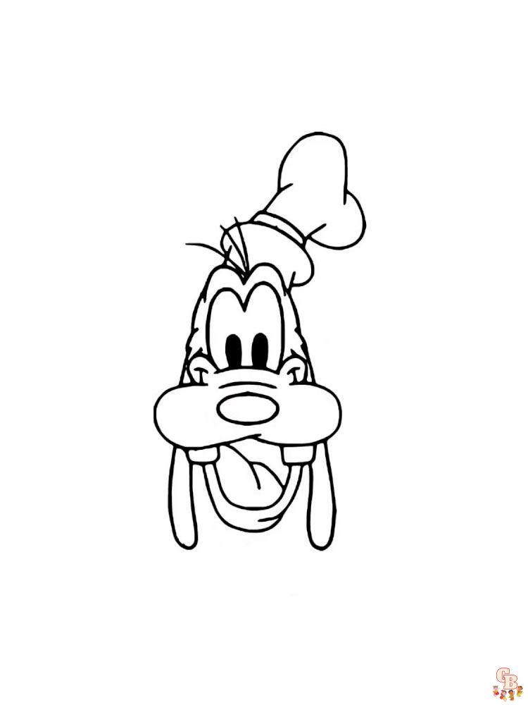 goofy face coloring pages