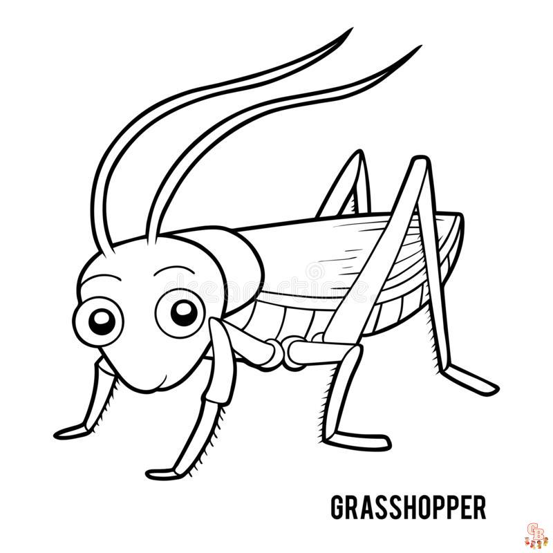 Grasshopper Coloring Pages 1