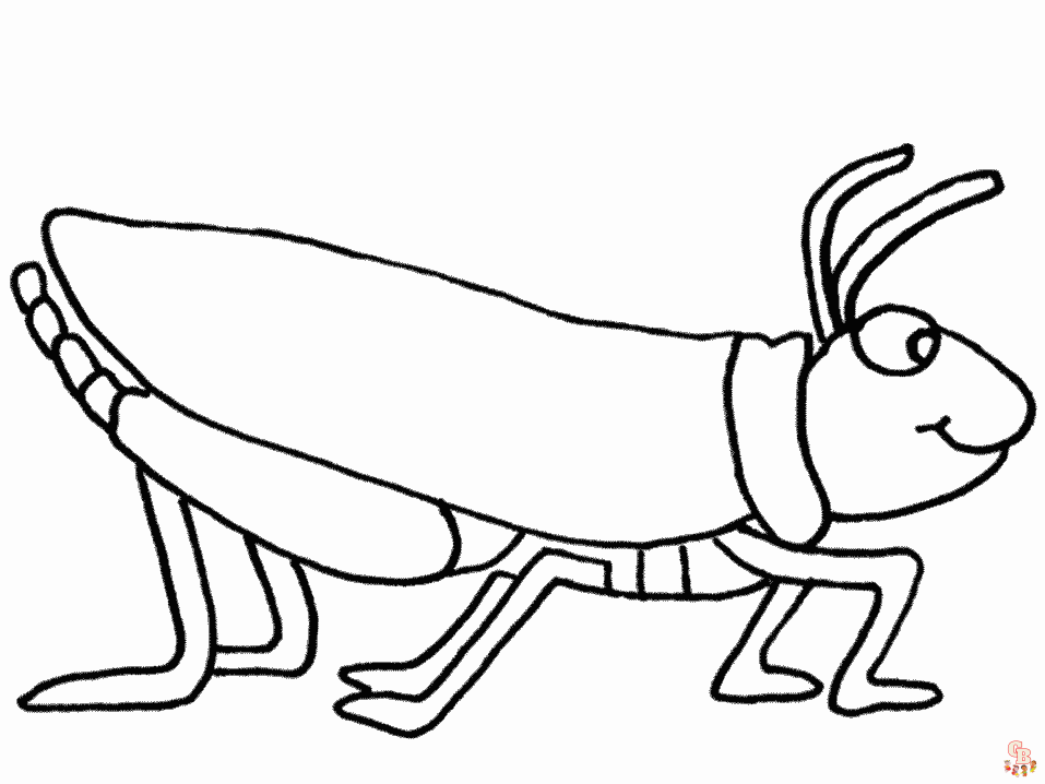 Grasshopper Coloring Pages 2