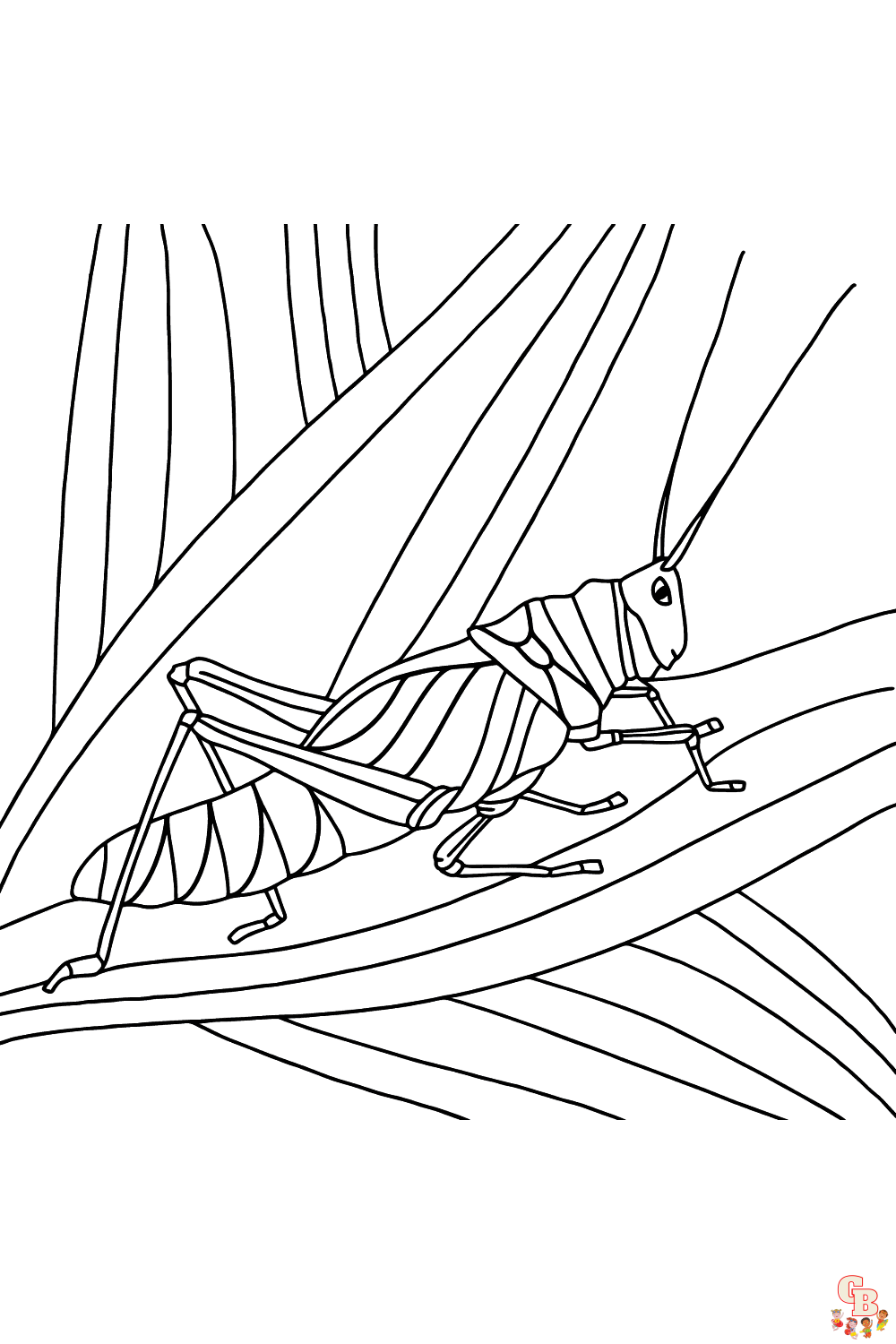 Grasshopper Coloring Pages 3