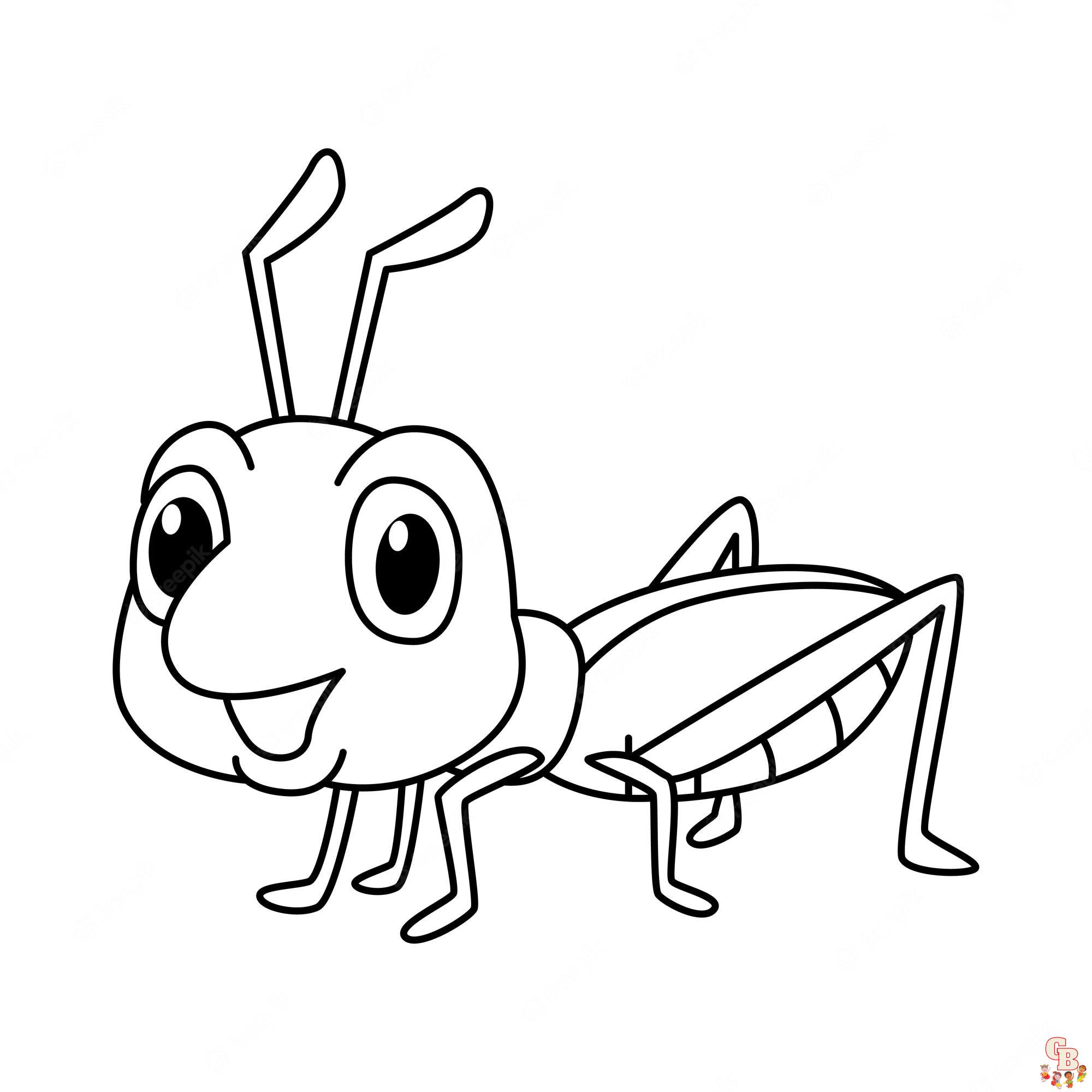 Grasshopper Coloring Pages 5