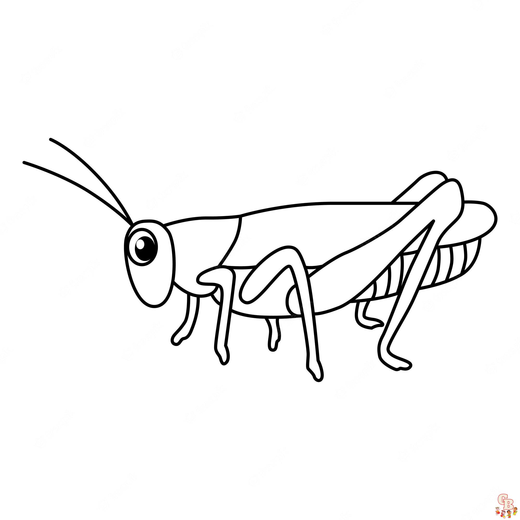 Grasshopper Coloring Pages 6