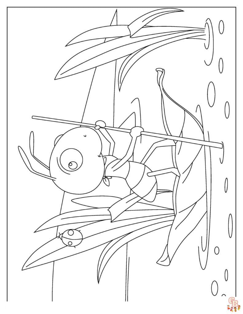 Grasshopper Coloring Pages 8