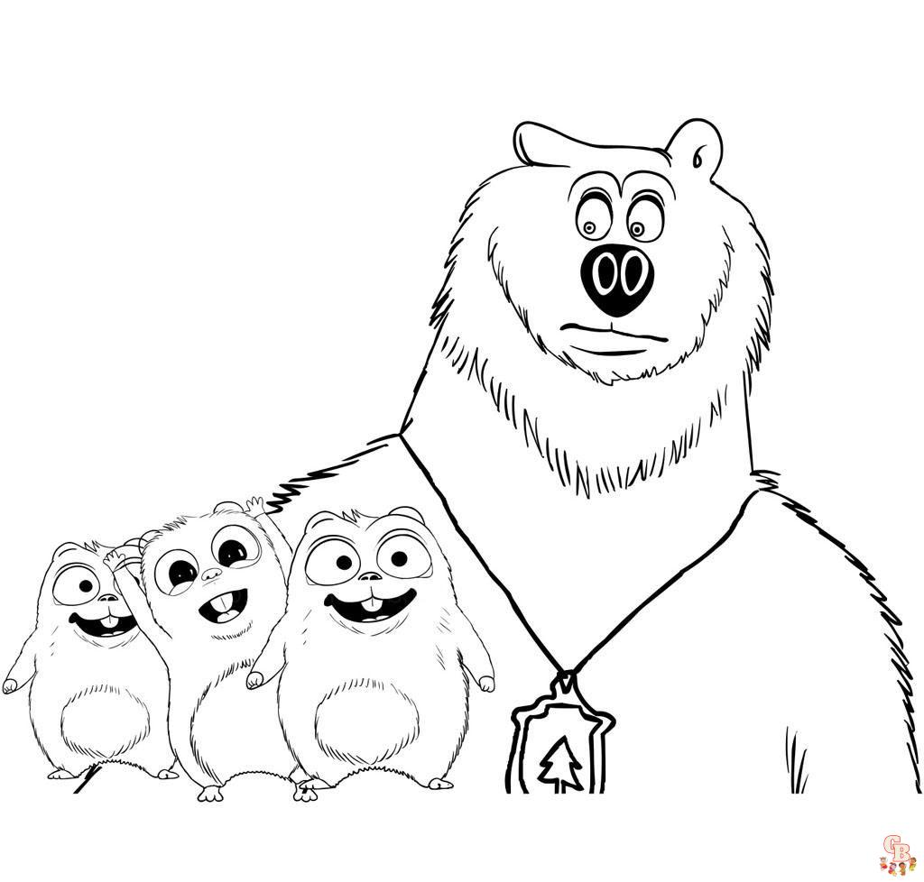 Grizzy and the Lemmings Coloring Pages 1
