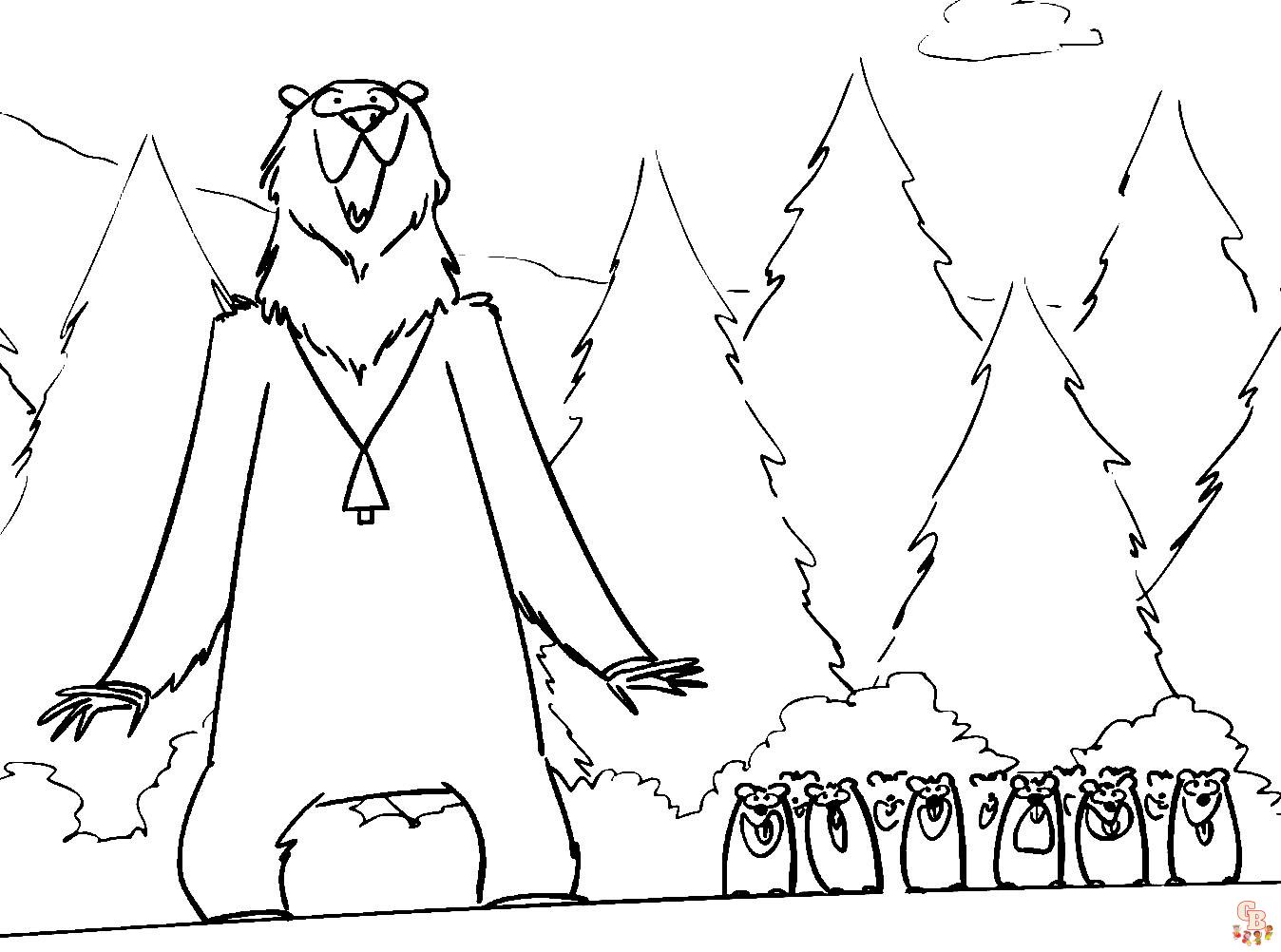 Grizzy and the Lemmings Coloring Pages 10