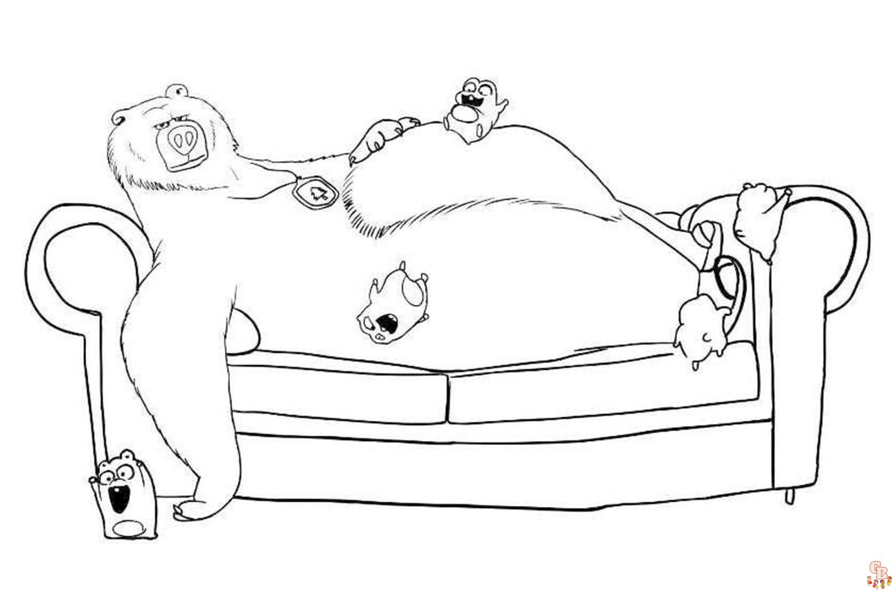 Grizzy and the Lemmings Coloring Pages 3