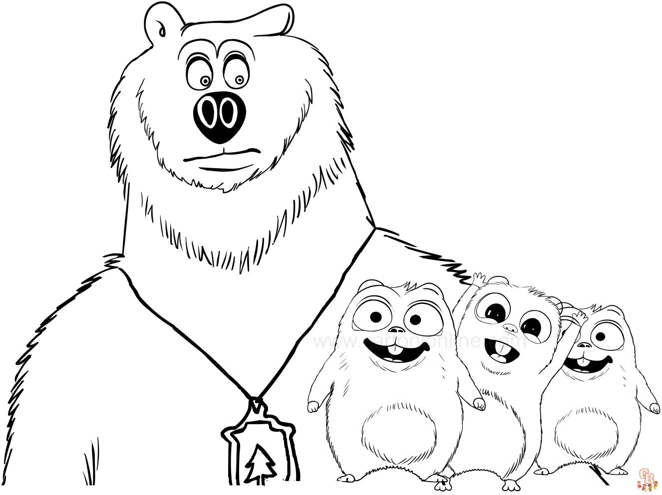 Grizzy and the Lemmings Coloring Pages 7