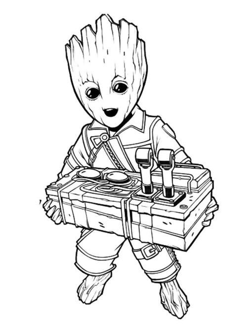 Free Printable Groot Coloring Pages for Kids | GBcoloring