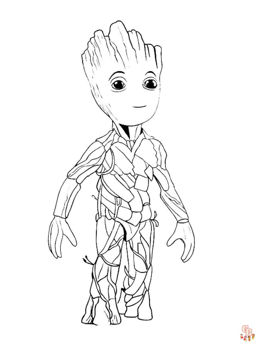 Groot Coloring Pages 2