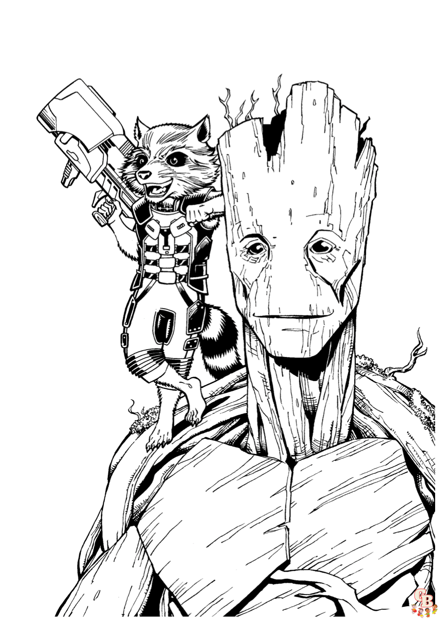Groot Coloring Pages 3