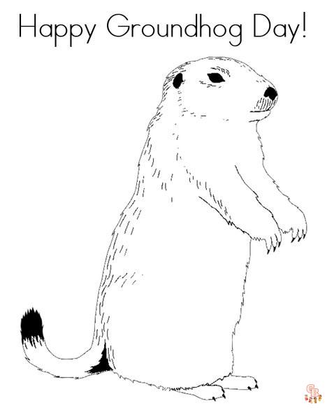 Groundhog Coloring Pages