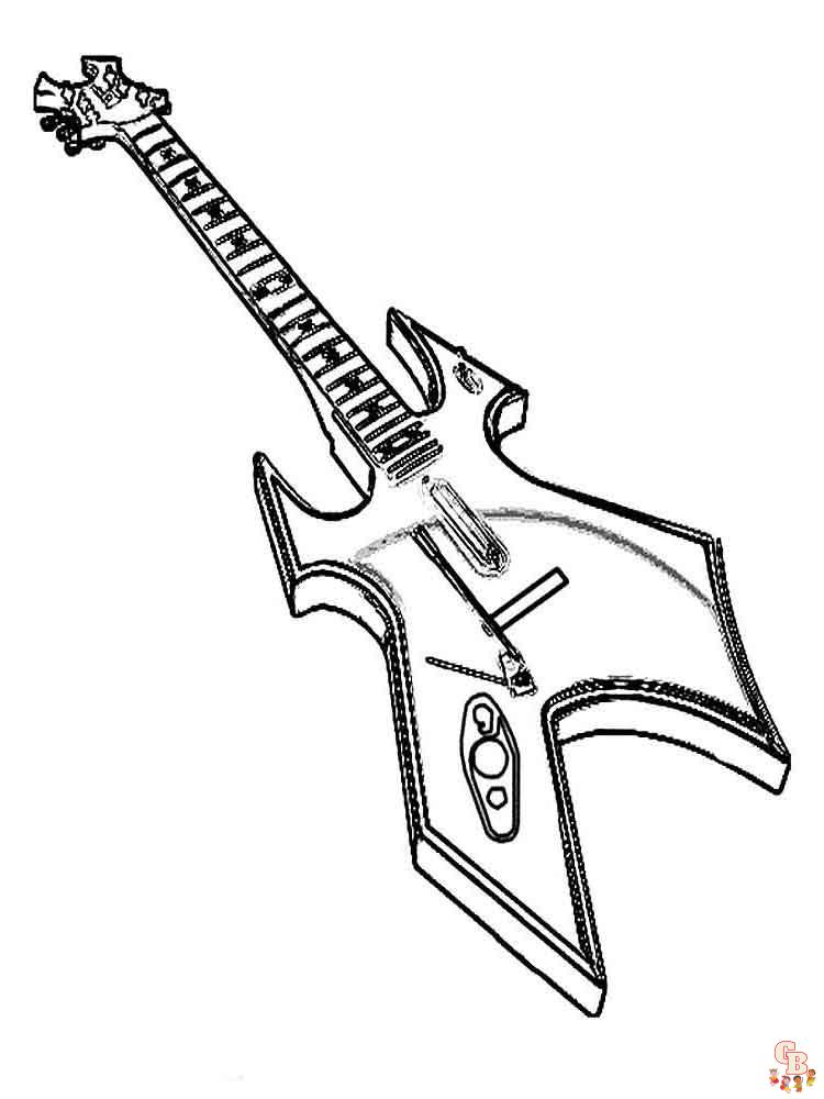 Guitar Coloring Pages 1