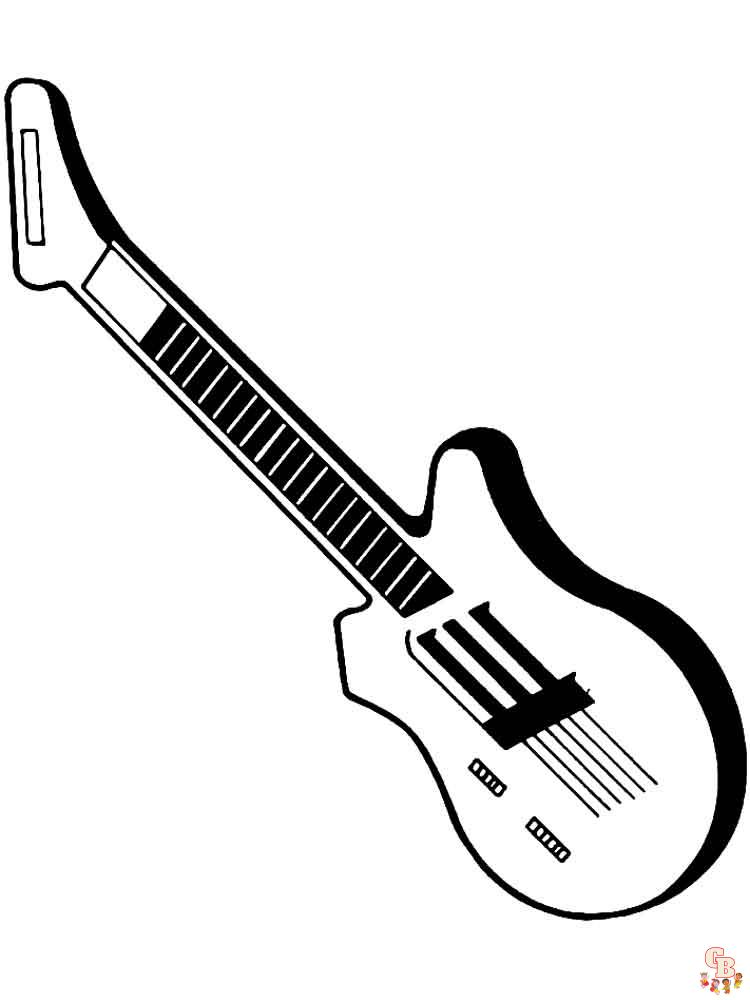 Guitar Coloring Pages 13