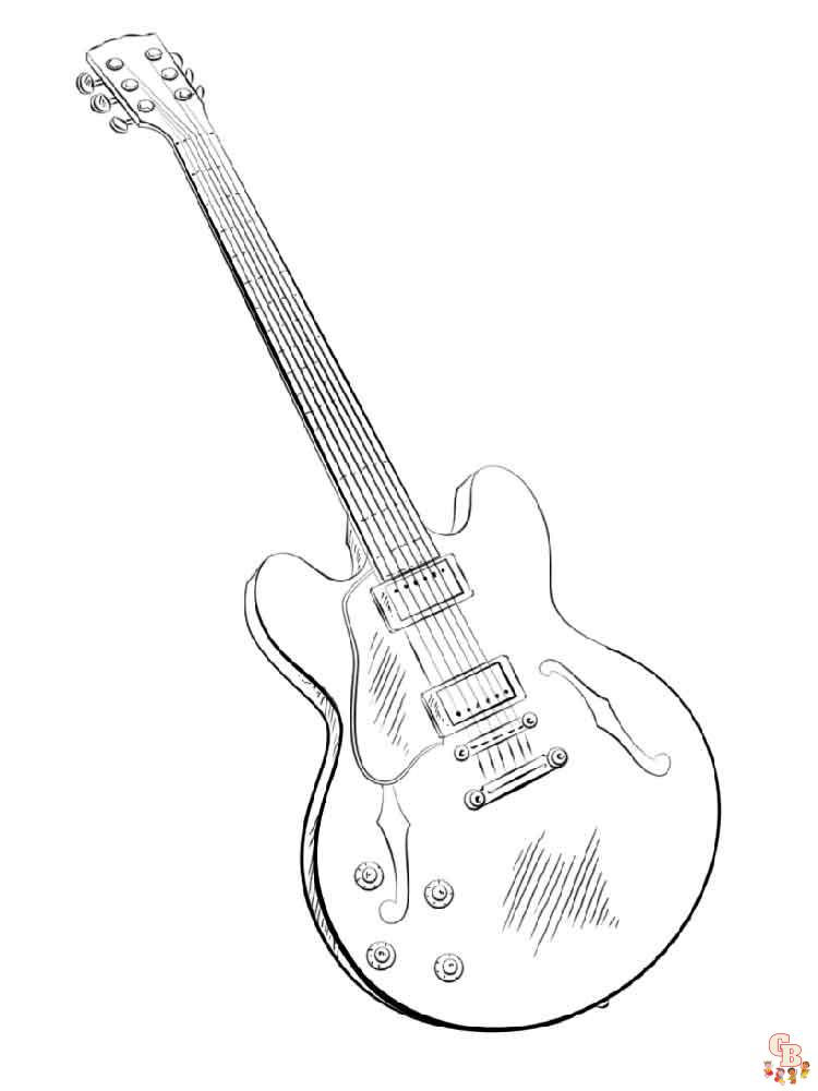 Guitar Coloring Pages 14