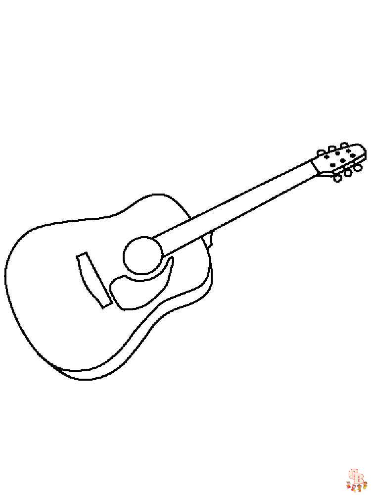 Guitar Coloring Pages 15
