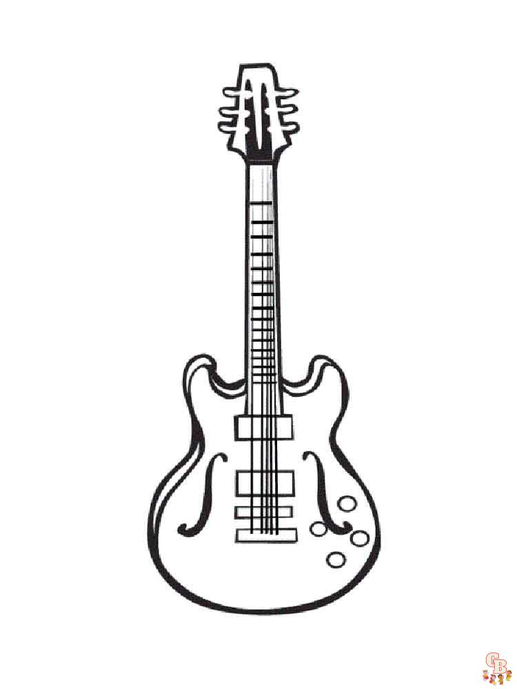 Guitar Coloring Pages 16