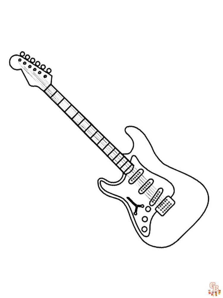 Guitar Coloring Pages 17