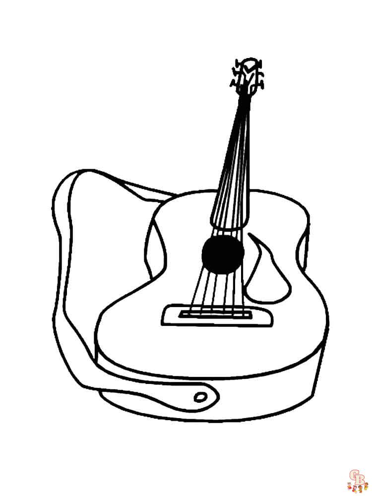 Guitar Coloring Pages 18
