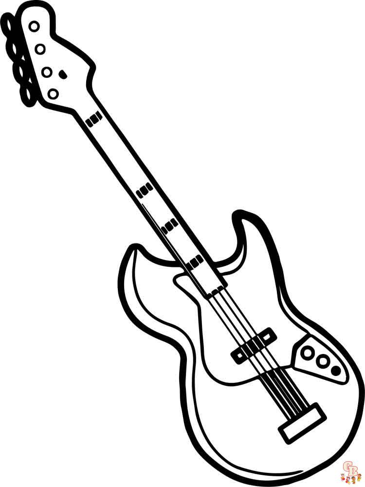 Guitar Coloring Pages 19