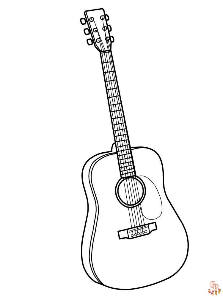 Guitar Coloring Pages 2