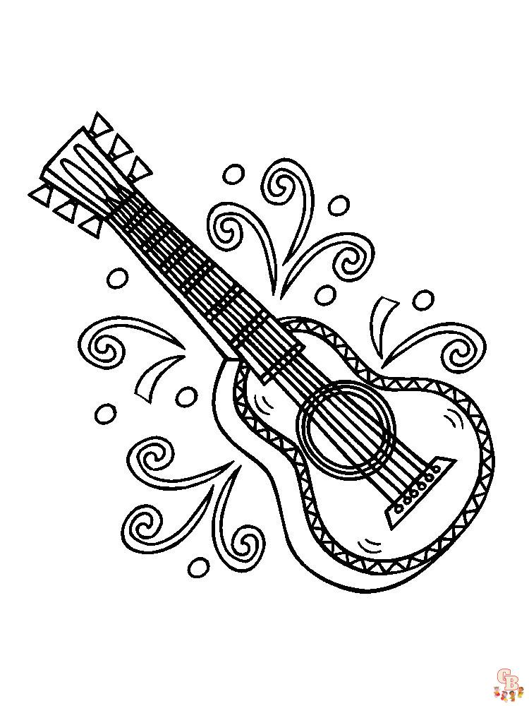Guitar Coloring Pages 3