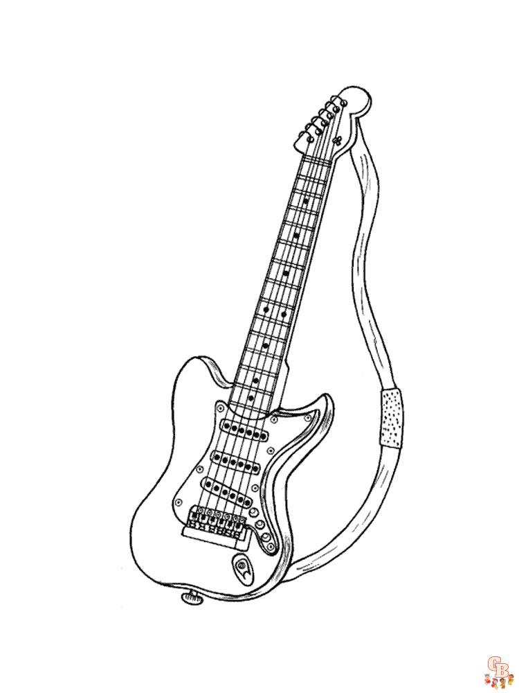 Guitar Coloring Pages 6