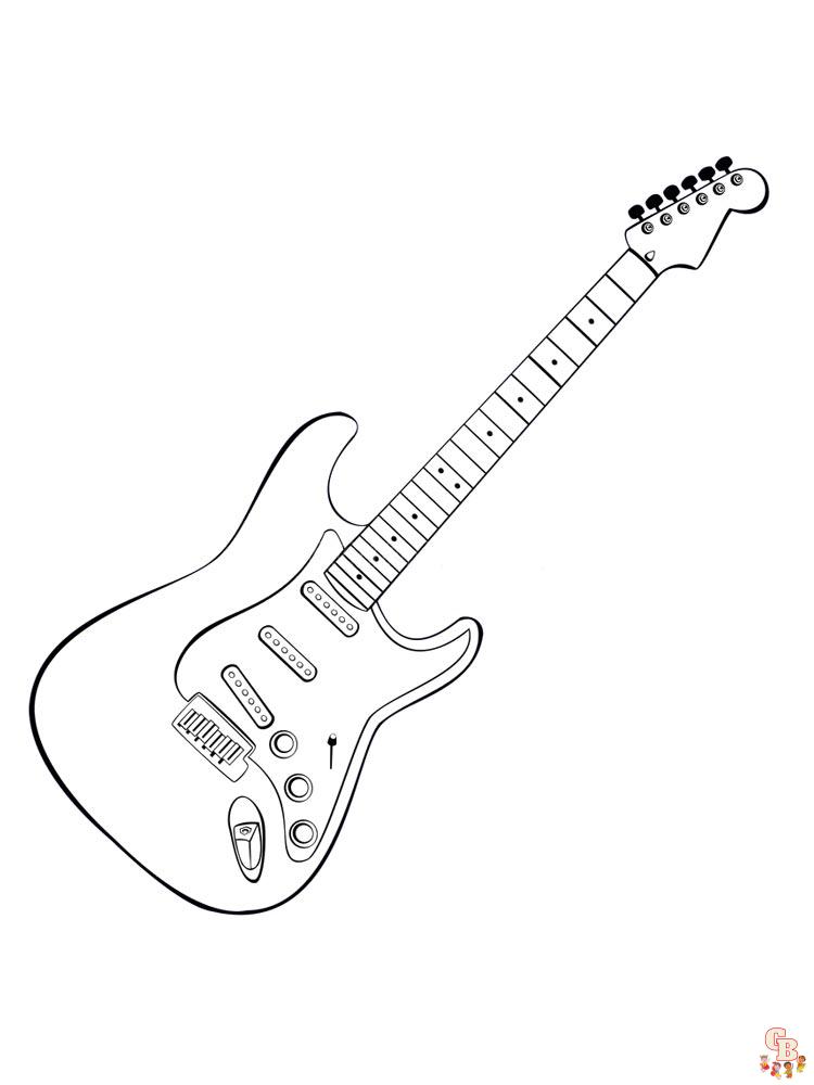 Guitar Coloring Pages 8