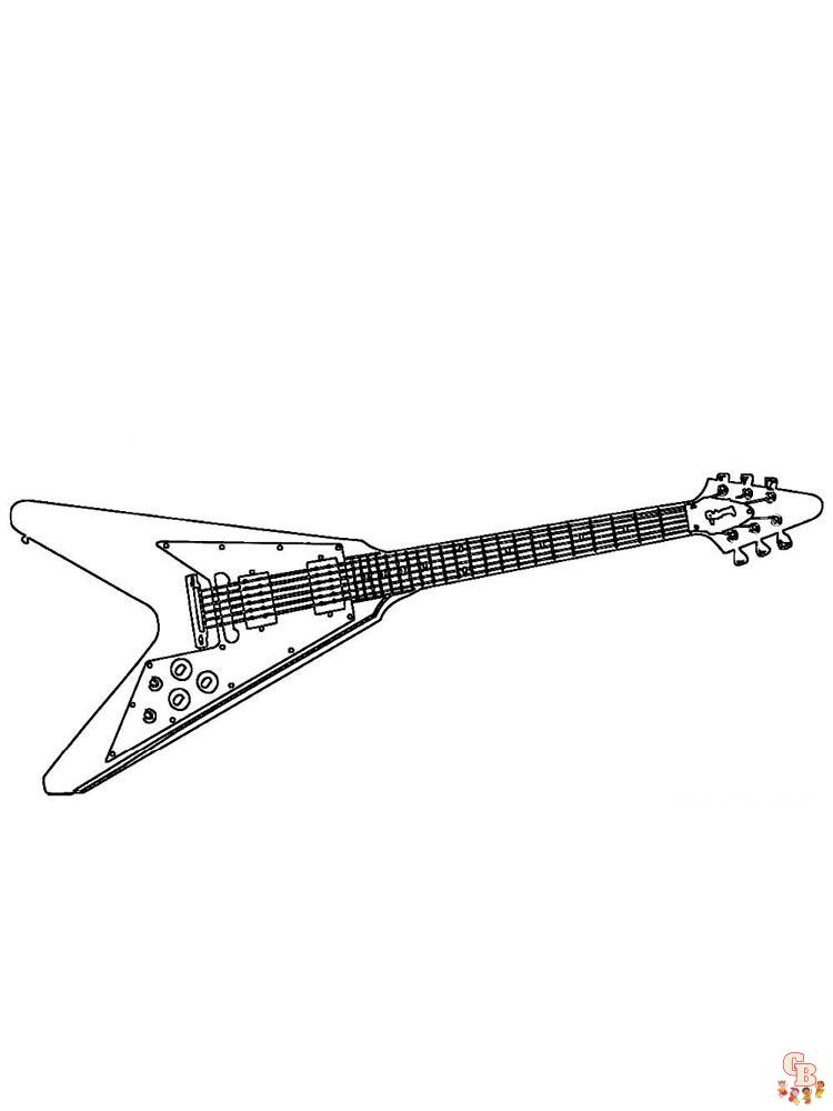 Guitar Coloring Pages 9