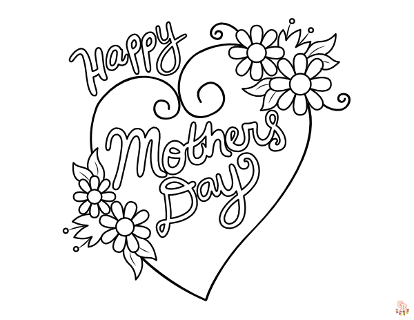 Happy Mothers Coloring Pages 3