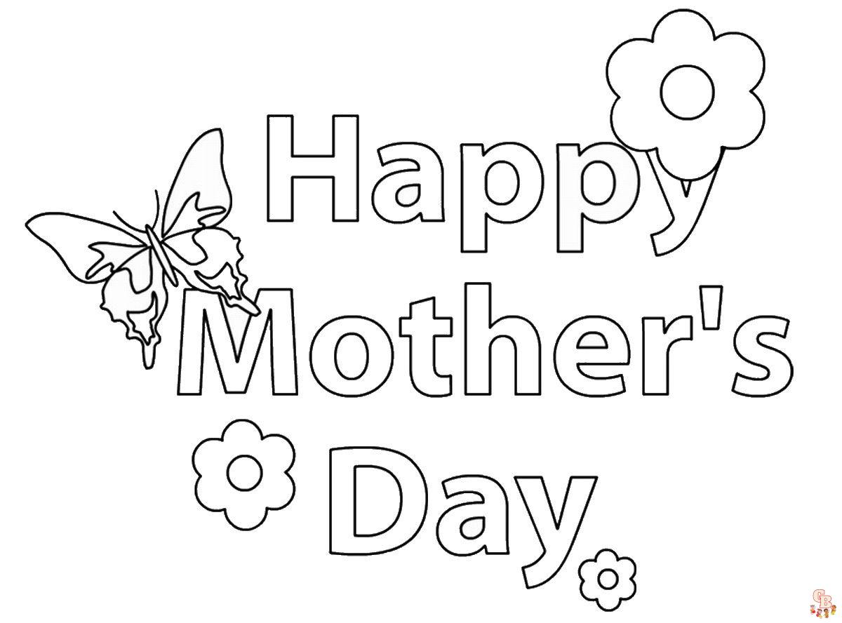 Happy Mothers Coloring Pages 4