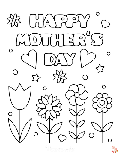 Happy Mothers Coloring Pages 5