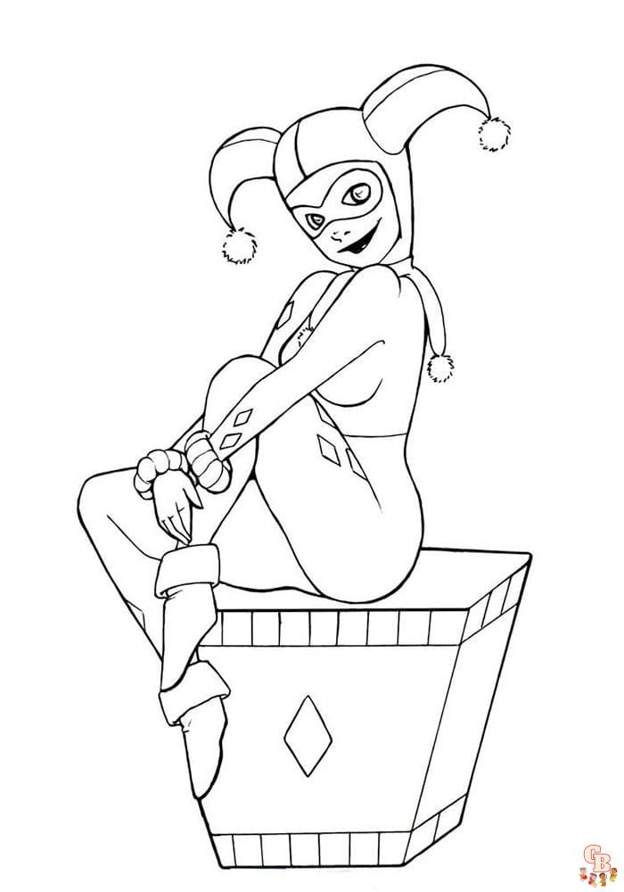 Harley Quinn Coloring Pages