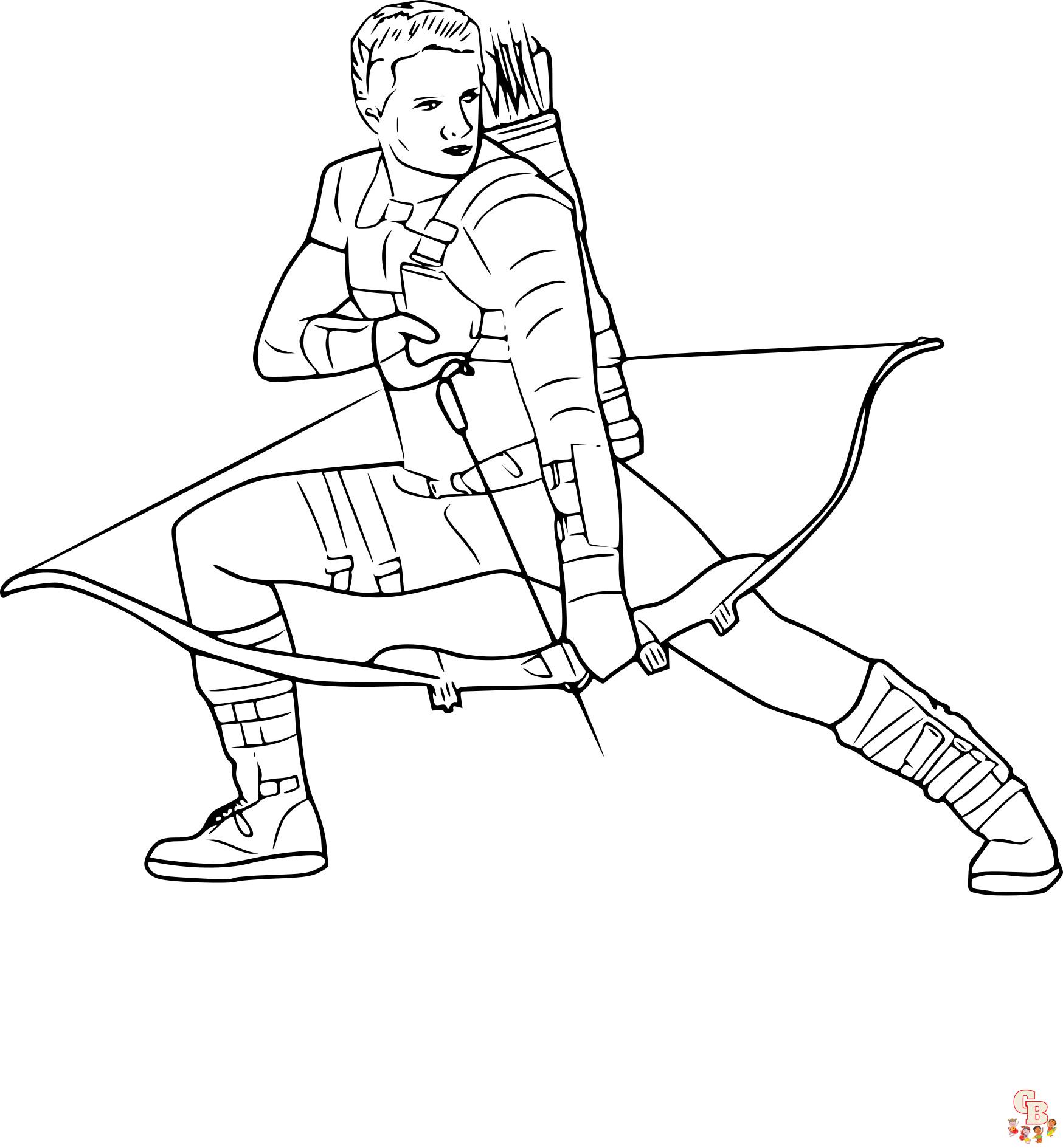 Hawkeye Coloring Pages 1