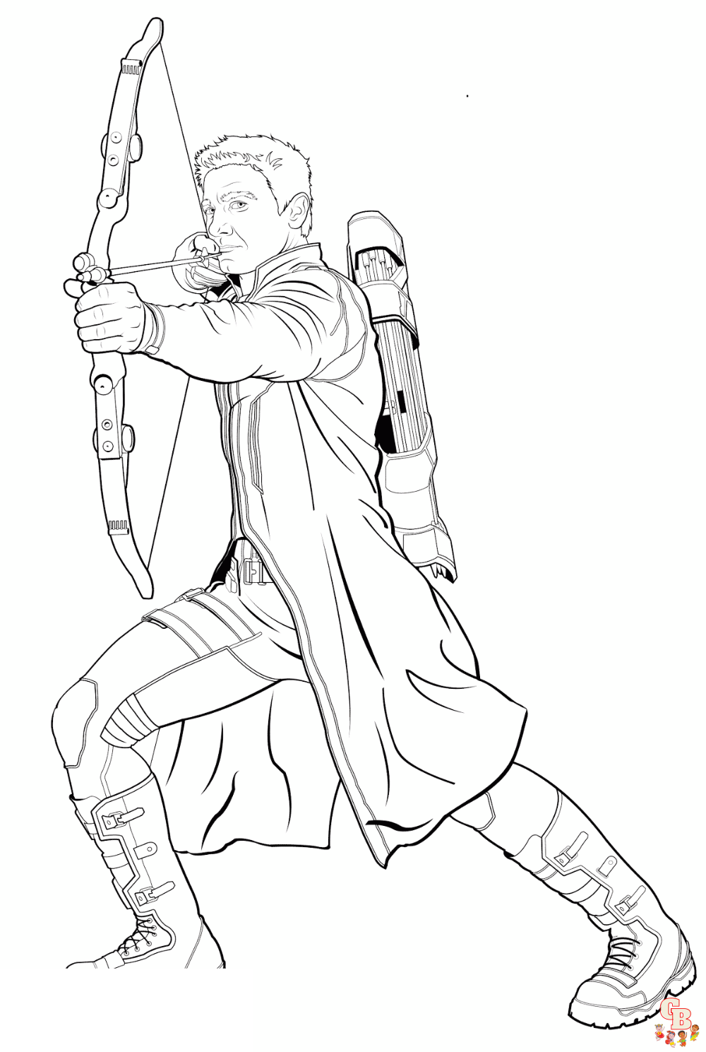 Hawkeye Coloring Pages 1