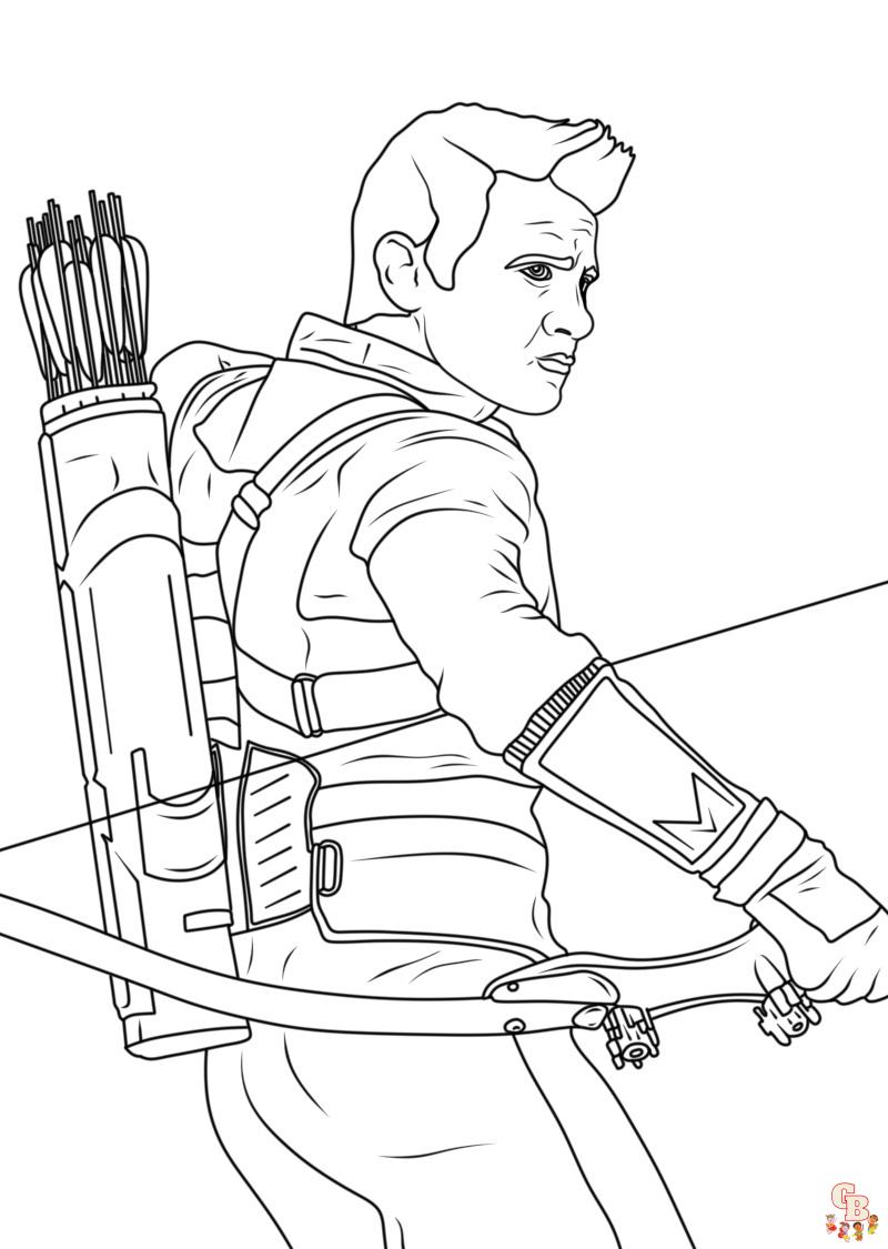 Hawkeye Coloring Pages 3