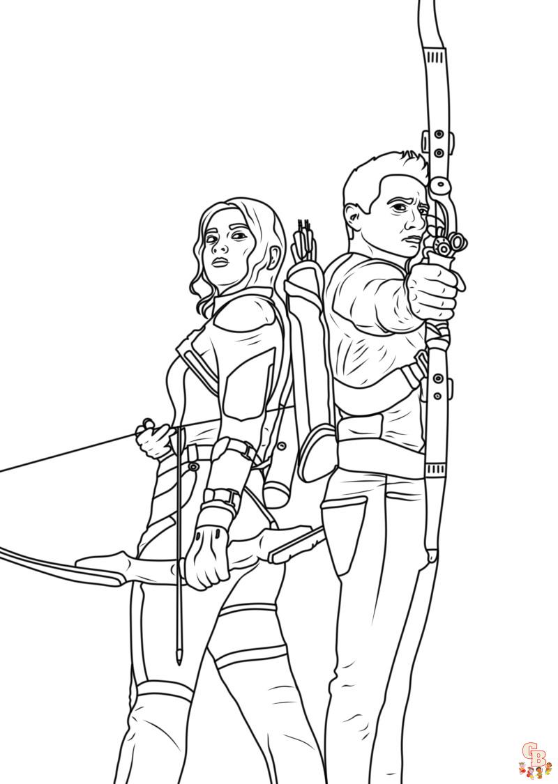 Hawkeye Coloring Pages 4