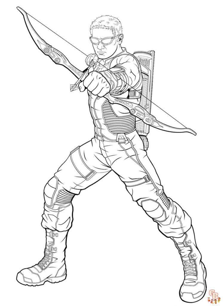Hawkeye Coloring Pages 6