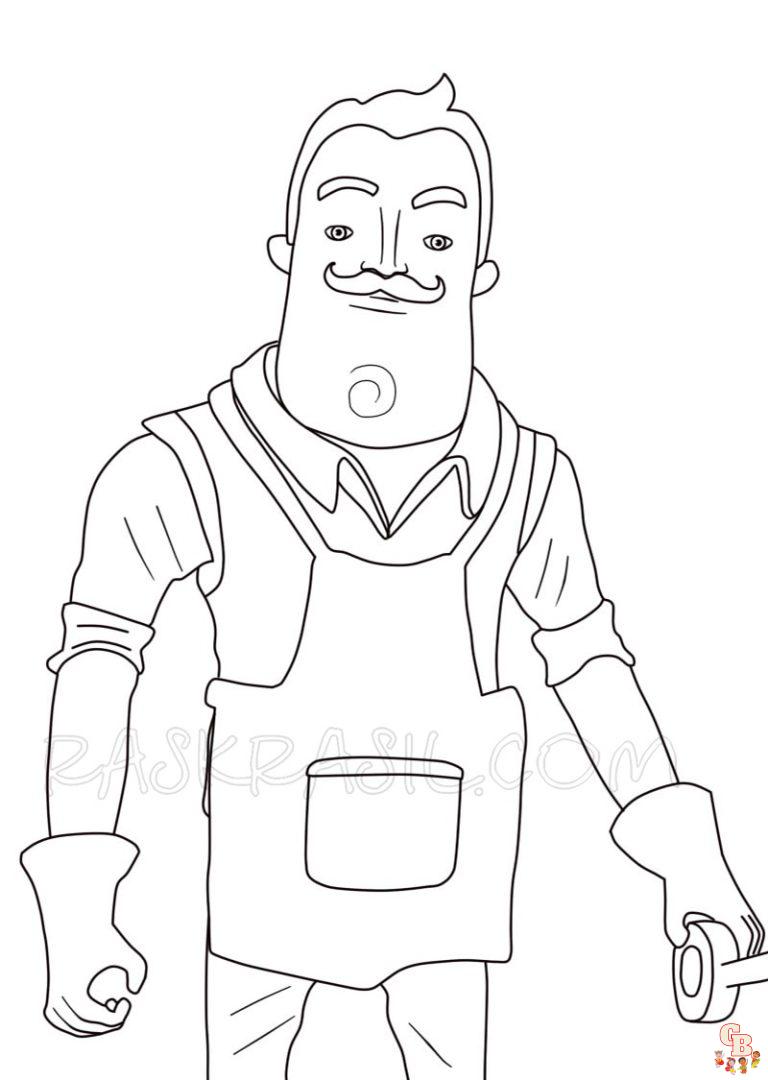 Discover the Best Hello Neighbor - Hello Neighbor Coloring Pages 11 768x1080
