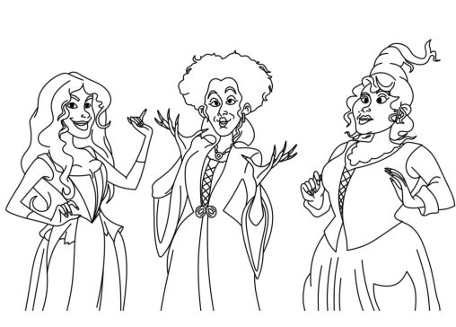 Hocus Pocus Coloring Pages: Free Printable Sheets