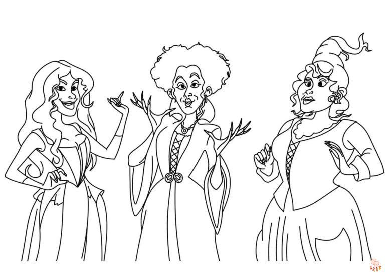 Hocus Pocus Coloring Pages: Free Printable Sheets