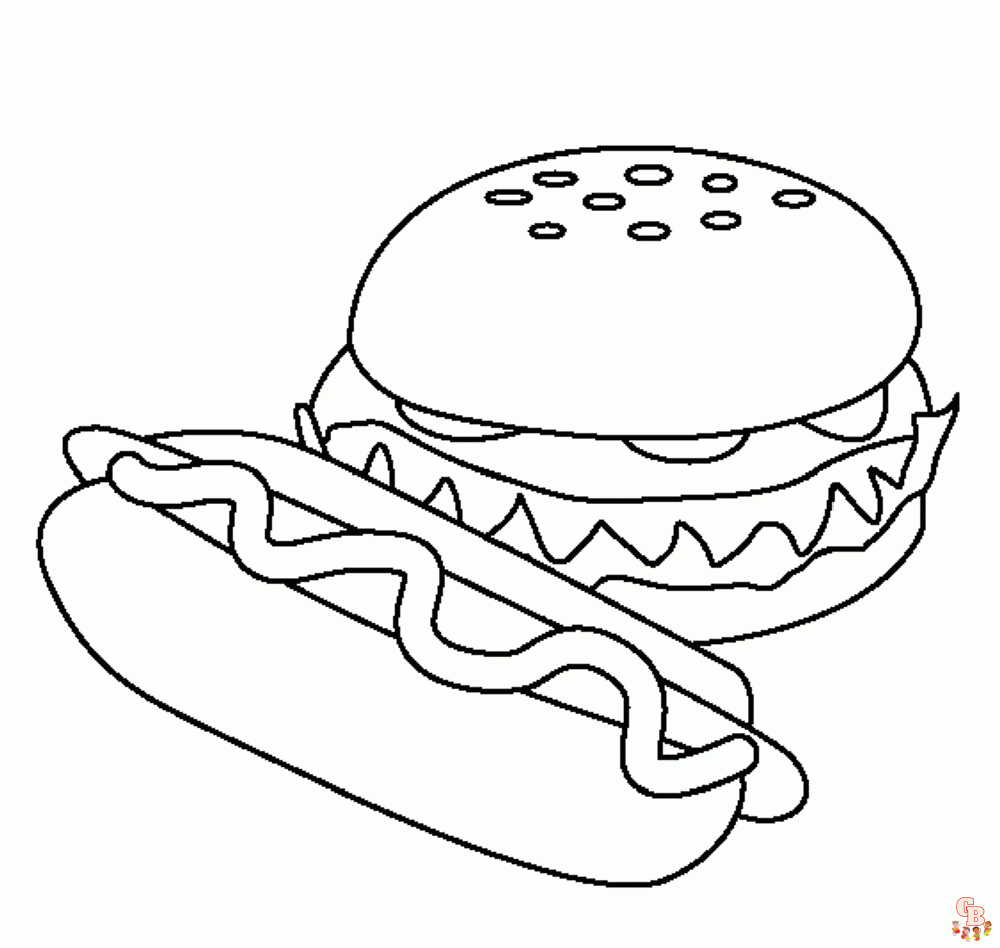 Hot Dog Coloring Pages 1