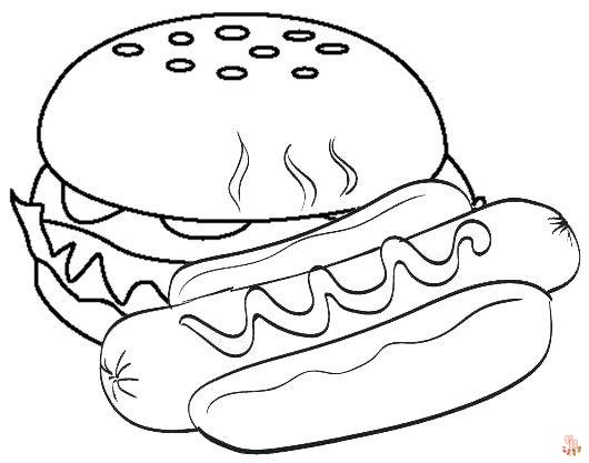 Hot Dog Coloring Pages 1