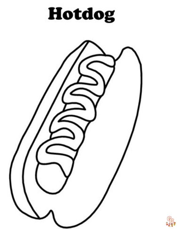 Hot Dog Coloring Pages 2
