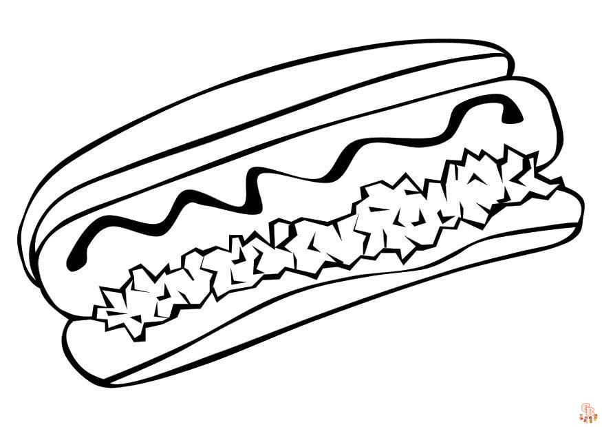 Hot Dog Coloring Pages 3