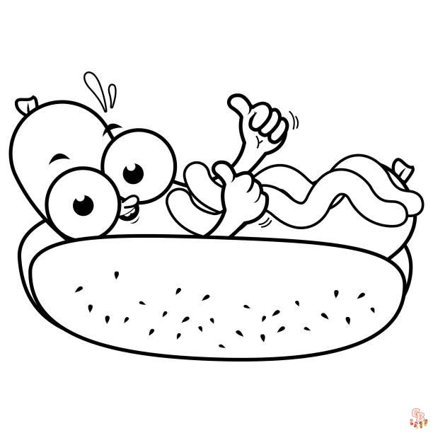 Hot Dog Coloring Pages 6