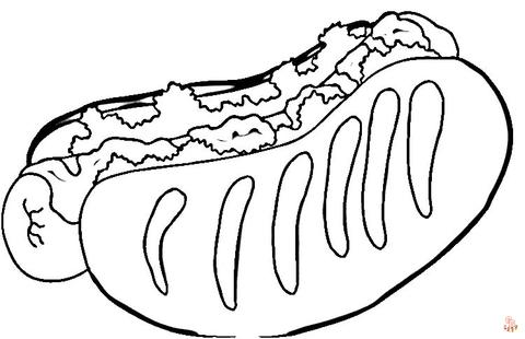 Hot Dog Coloring Pages 7