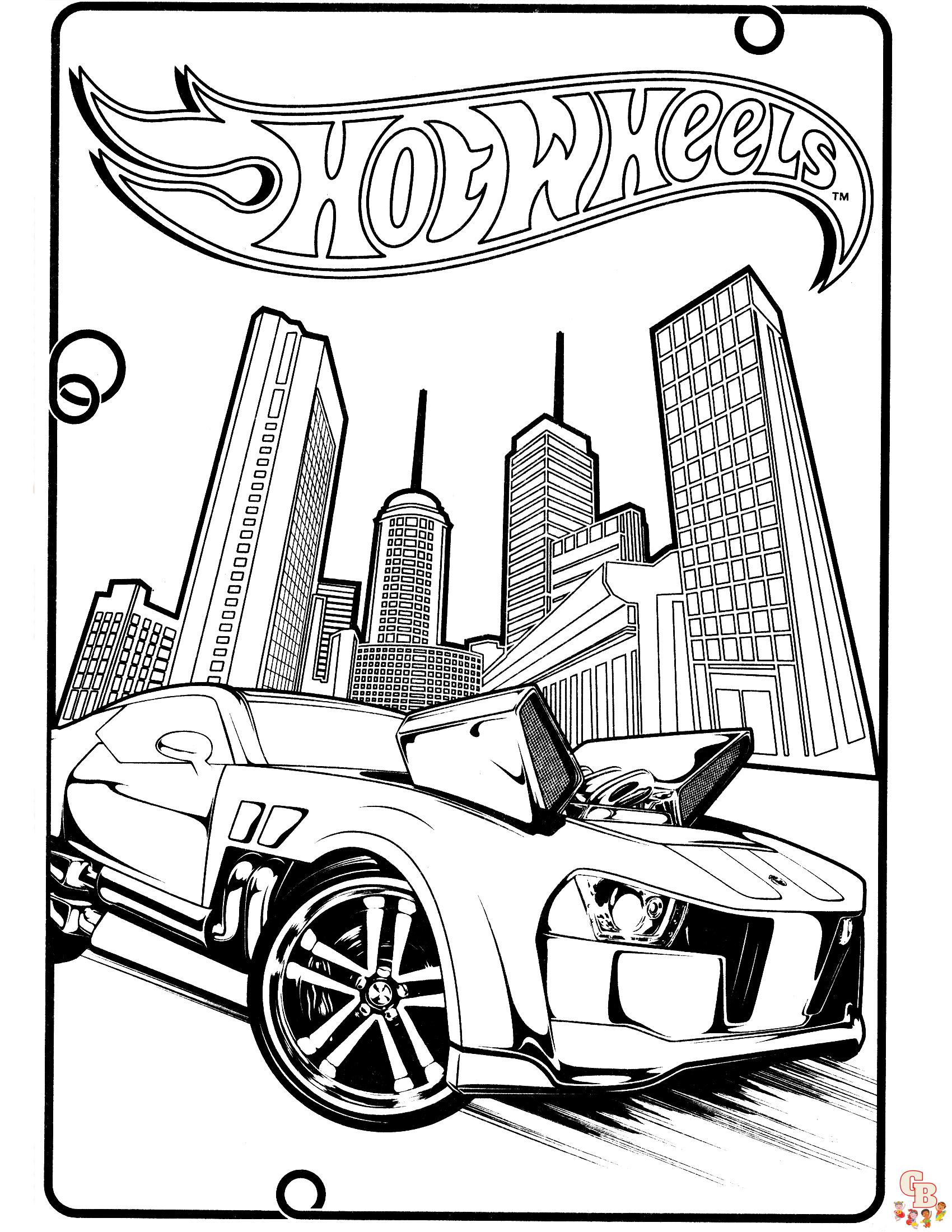 Hot Wheels Speed Car Coloring pages - YouTube