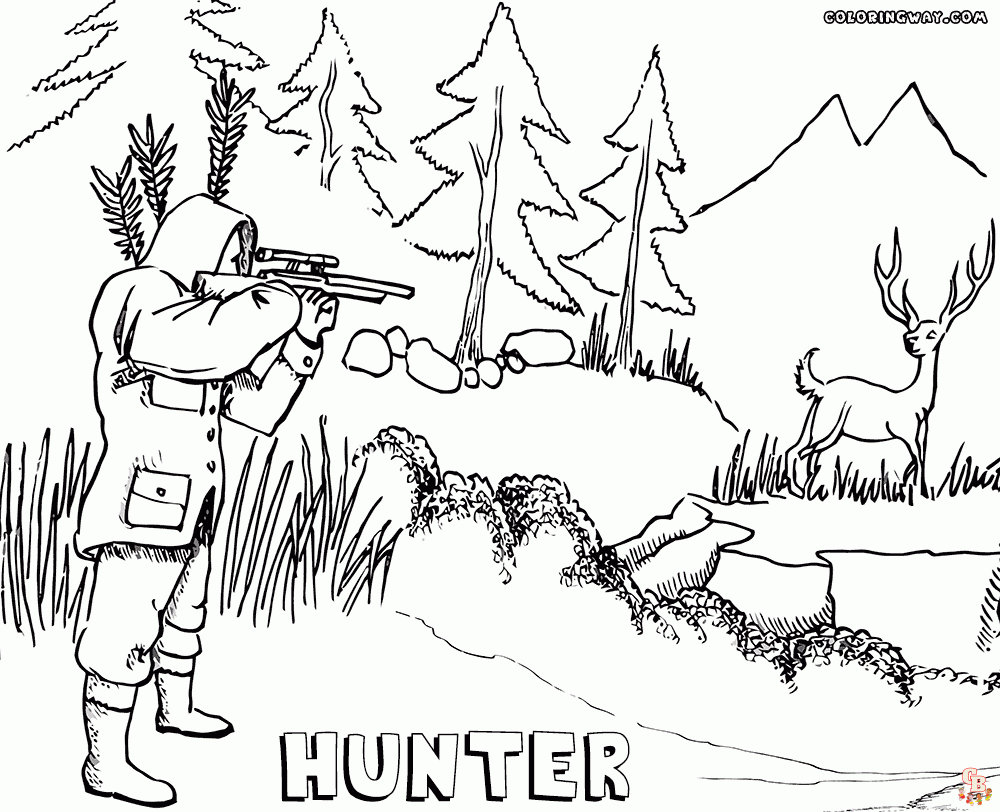 Hunting Coloring Pages